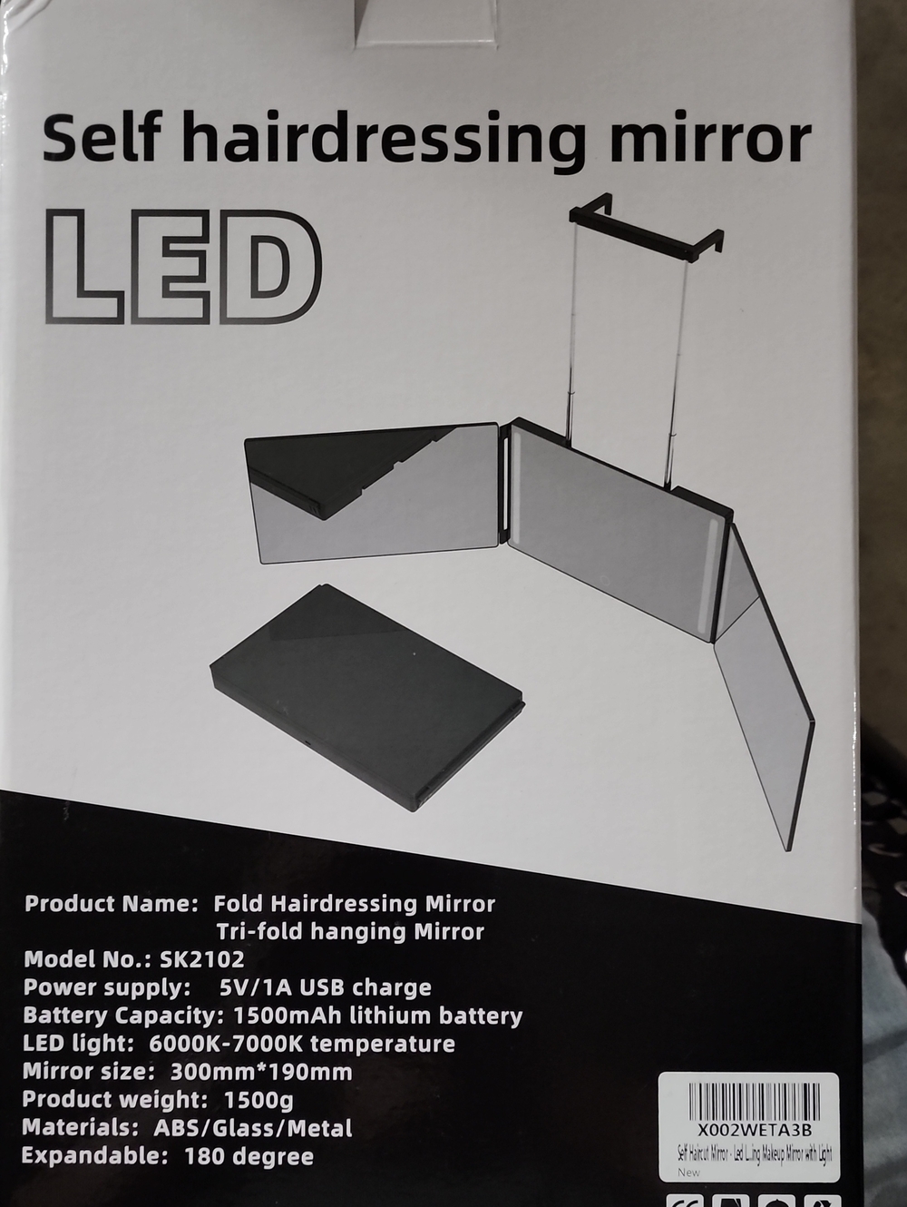 LED Self Hairdressing Mirror - Picture 2 of 3